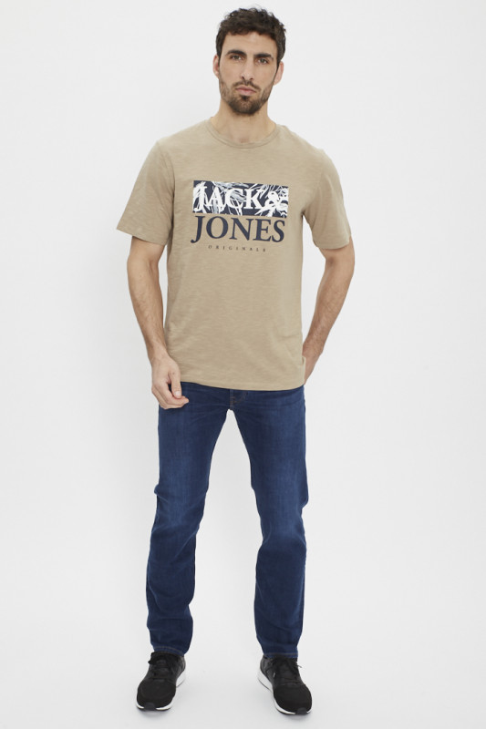 T-shirt crayon branding beige