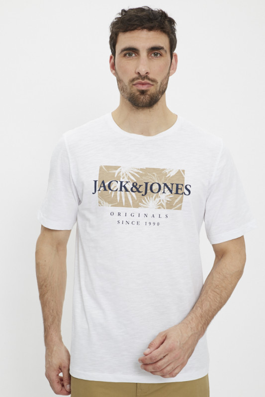 T-shirt Jack & Jones blanc 100% coton