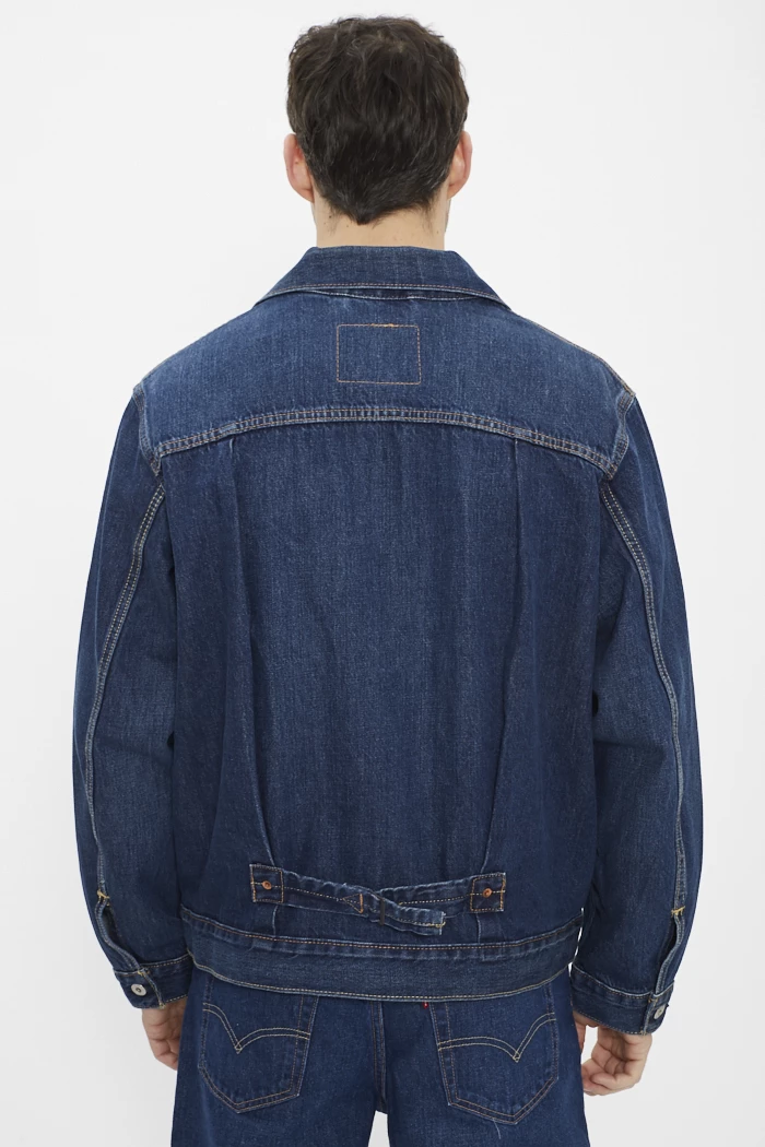 Veste En Jean Trucker American Vintage - Taille S - Denim Bleu - Occasion Très Bon état