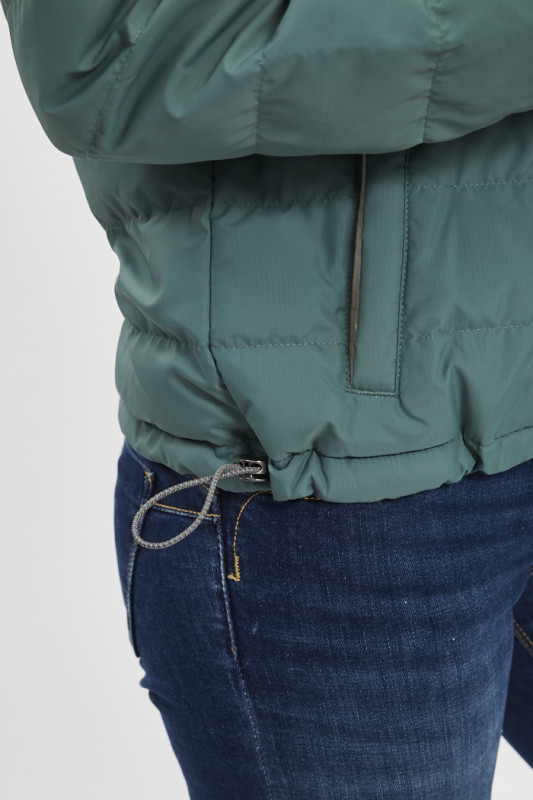 este doudoune pliable Edie vert pin en polyester