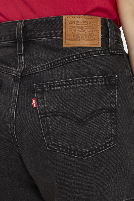 Short noir vintage 80's en coton