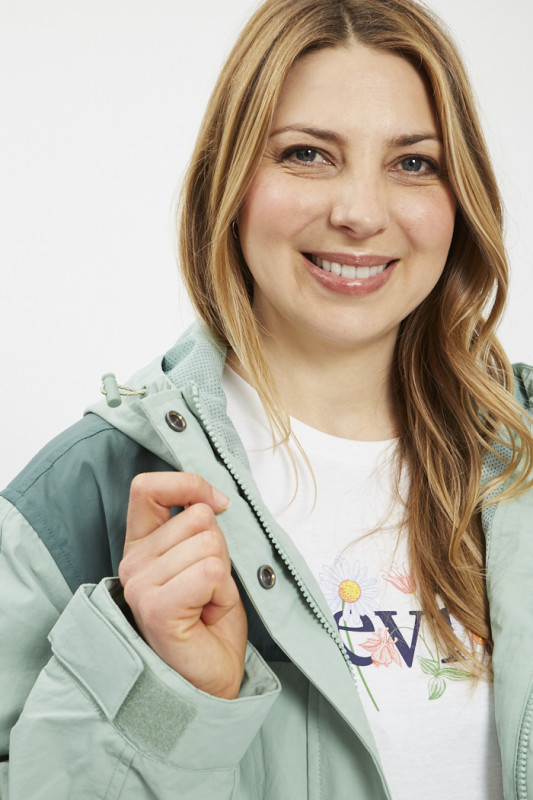 Veste de pluie verte granit Misty rain