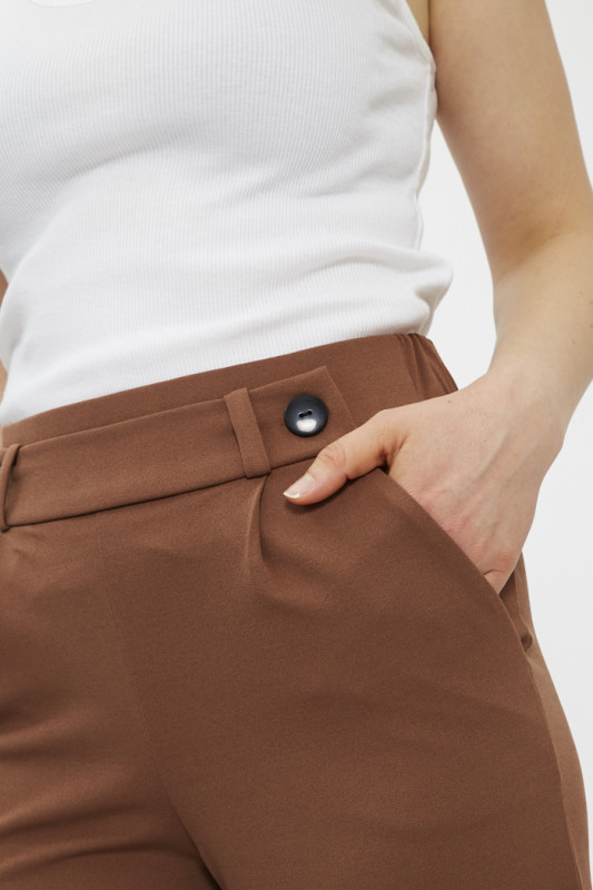 Pantalon classique marron Jacquelin de yong