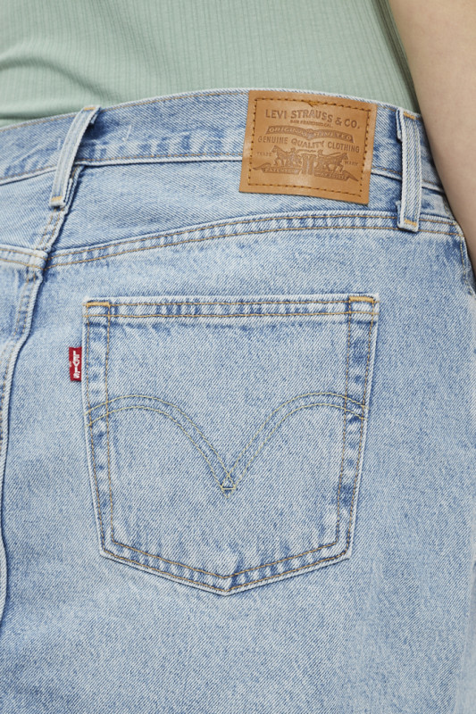 Jupe icon bleu denim délavé 100% coton