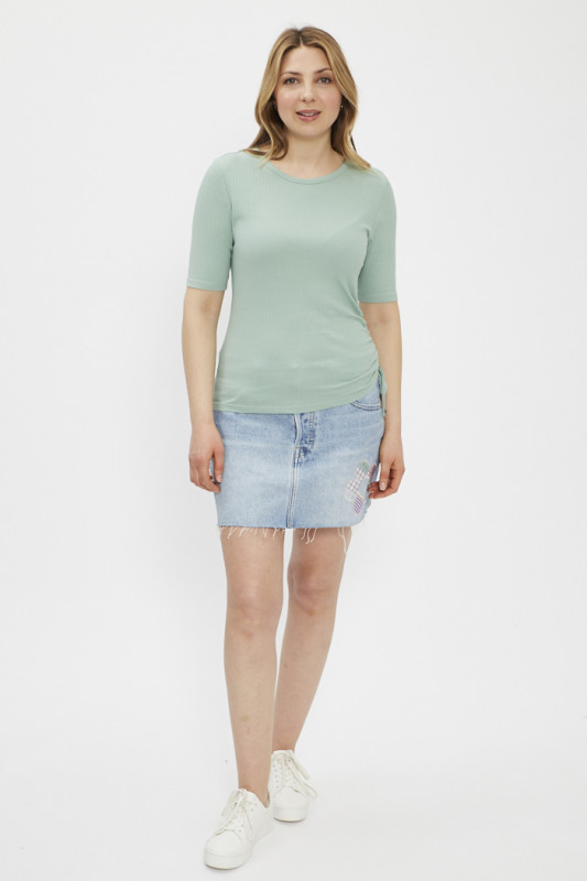 T-shirt vert fantaisie col rond levi's en coton mélangé