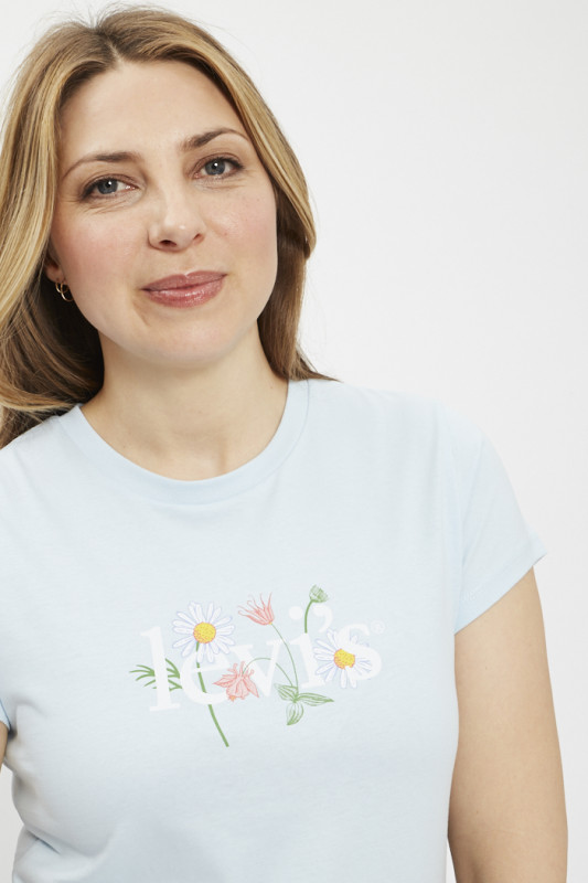 T-shirt graphique à motifs fleurs femme