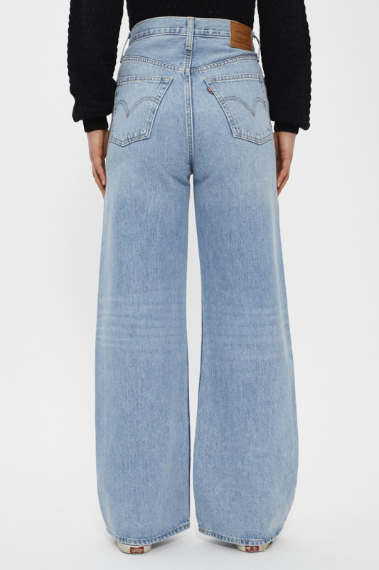 Jean ribcage Wide Leg délavé