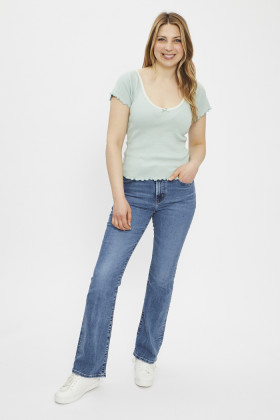 T-shirt col V pour femme