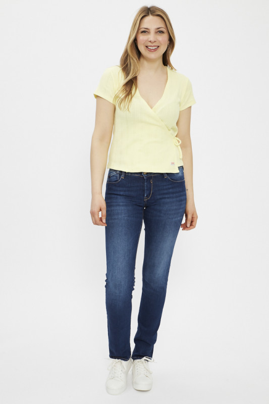 Cache-coeur en pointelle jaune femme levi's