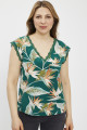 Blouse verte imprimé fleurs