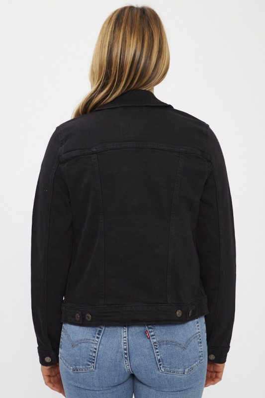 Veste en jeans Original Trucker noir délavé