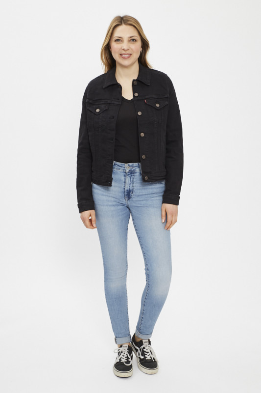 Veste en jeans Original Trucker noir délavé levi's