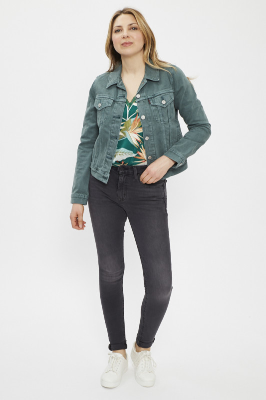 Veste Original Trucker vert sapin femme levi's