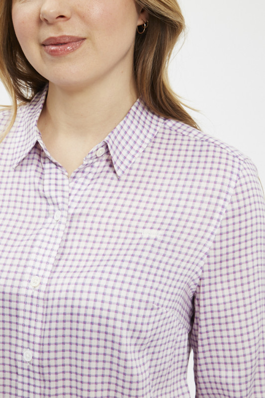 Chemise à carreaux parme femme levi's coton