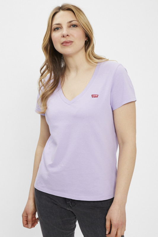 T-shirt Perfect rose pourpre manches courtes femme