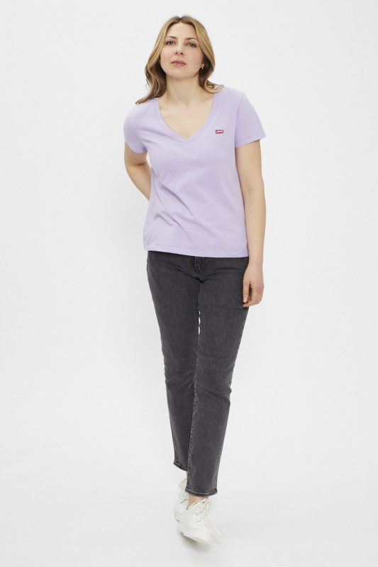 T-shirt Perfect rose pourpre manches courtes en coton