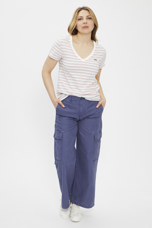 T-shirt Perfect à rayures multicolores femmeLevi's