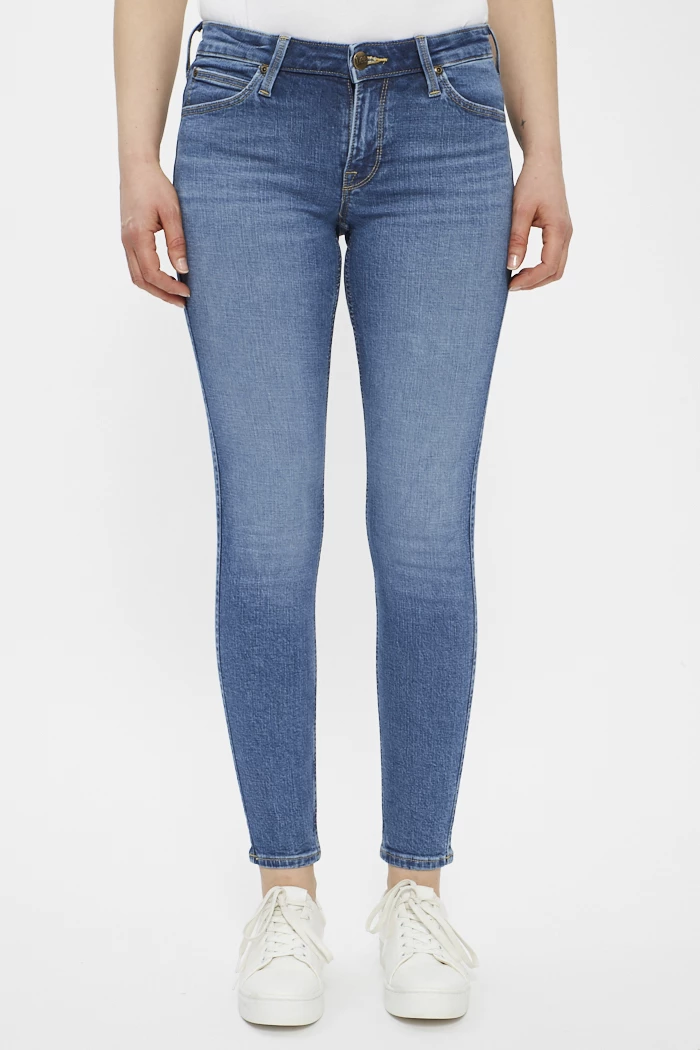 Jean Lee Femme Skinny Scarlett – Coupe Skinny, Noir Profond, Taille Idéale, Neuf étiqueté