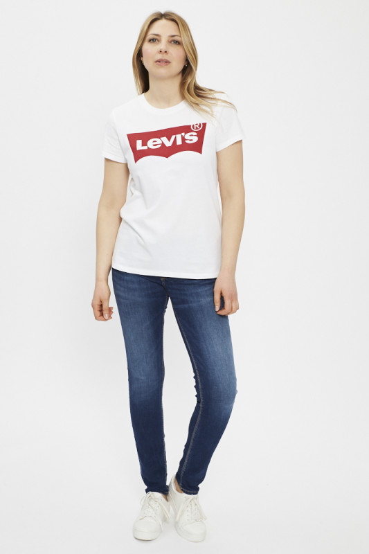 Tee-shirt Perfect blanc en coton femme levi's