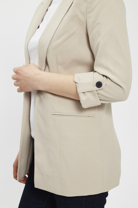 Blazer Oxford beige femme Only