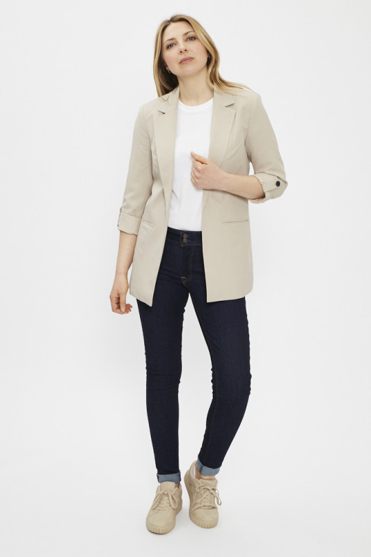 Blazer Oxford beige coupe classique