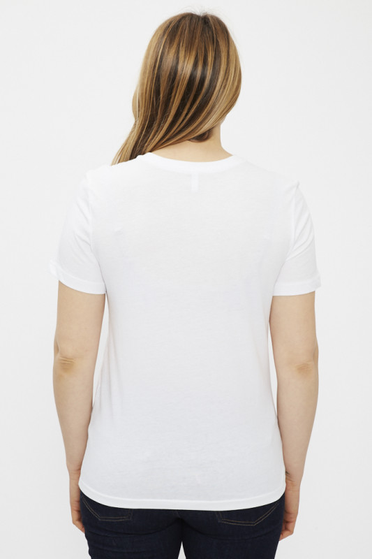 T-shirt blanc brodé Tournesol