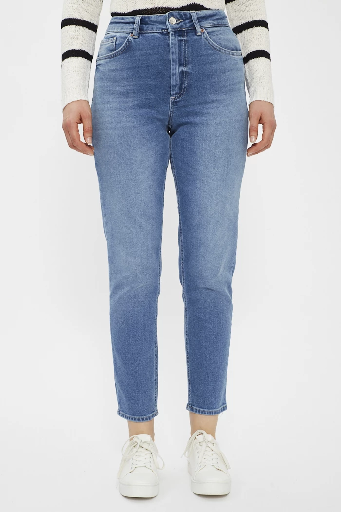 Slim Jean Coupe Mom Pour Quelle Morphologie Jeans Marina Mom Bleu - Main Image