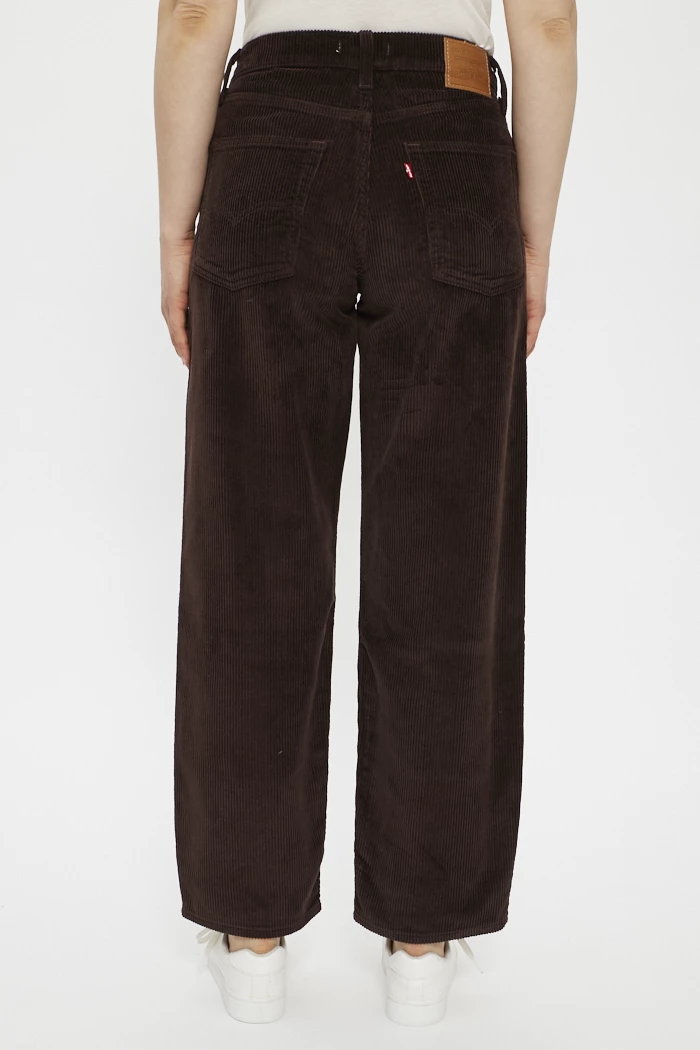 Jeans baggy velours marron femme Levi's Destock Jeans