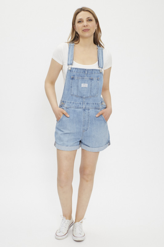 Combishort vintage bleu délavé levi's