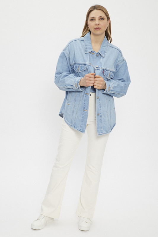 Veste en jeans oversize bleu denim femme levi's