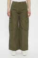 Pantalon cargo baggy olive