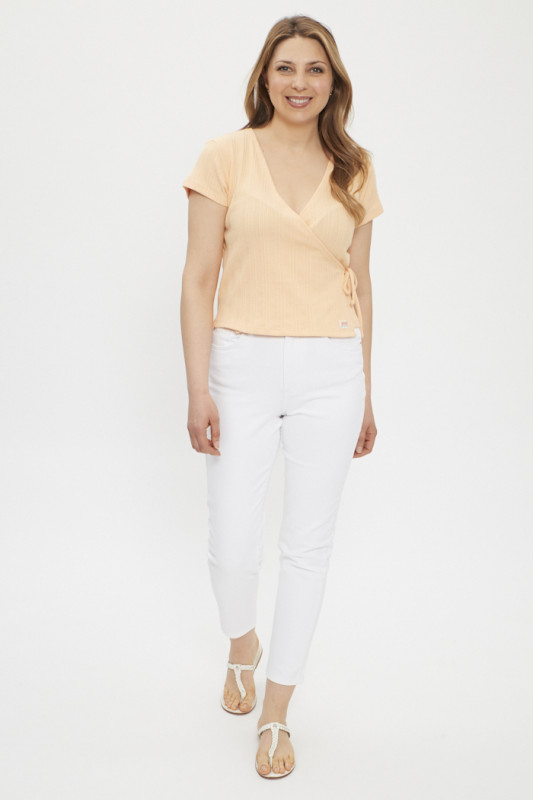 Cache-coeur en pointelle beige rosé femme levi's
