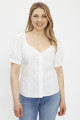 Blouse blanche Marta manches courtes raglan