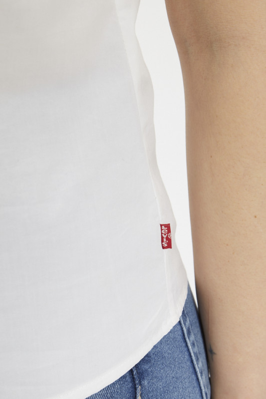 Blouse blanche Marta manches courtes raglan femme