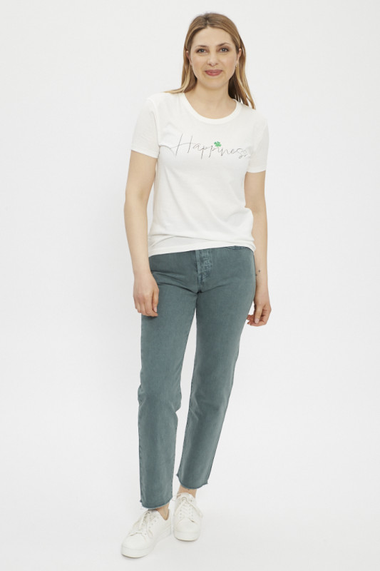 Jeans 501 crop vert sapin femme levi's