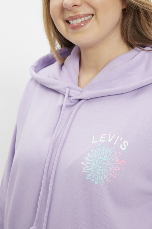 Hoodie Graphic Salinas mauve femme