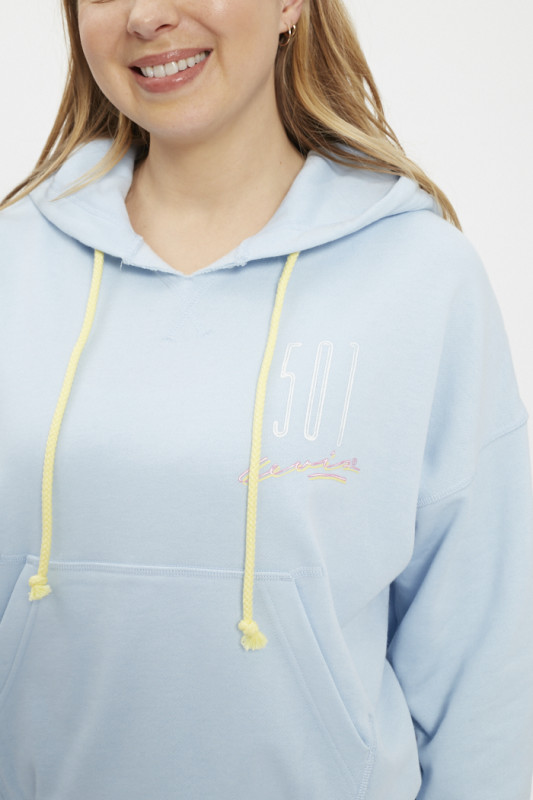 Sweat Graphic Authentic bleu ciel femme