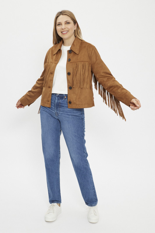 Veste à franges vintage marron levi's