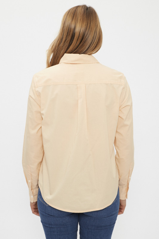 Chemise classique beige rosé en coton