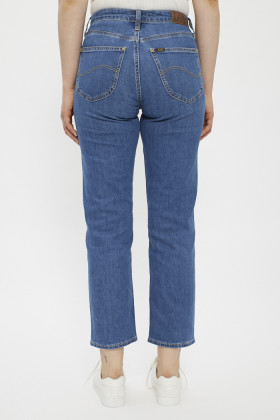 Jeans CAROL Never Blue coton mélangé