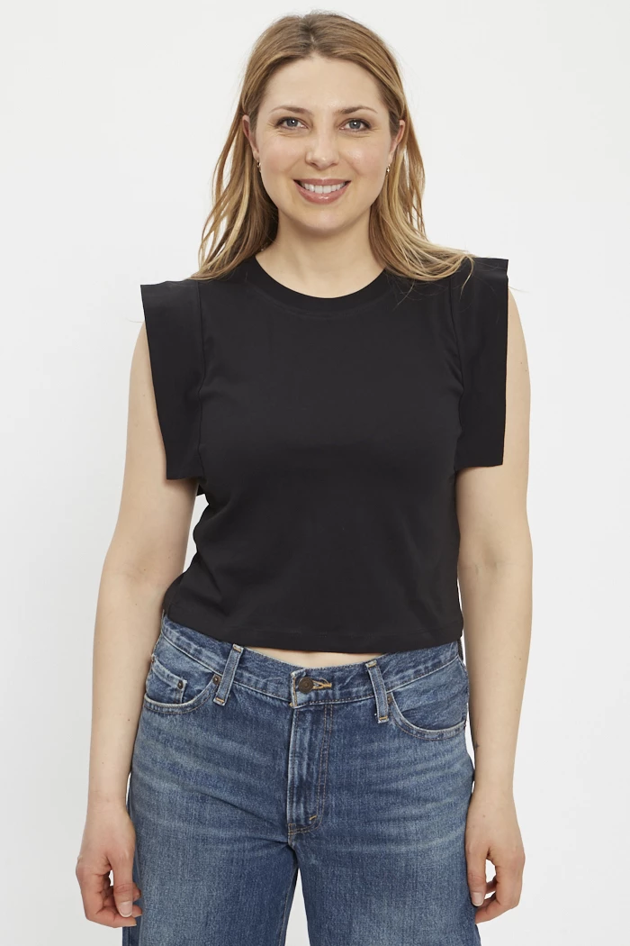 TALIE | T-shirt Droit Manches Courtes Col Rond Avec étoiles En Strass