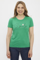 T-shirt vert motif Smile