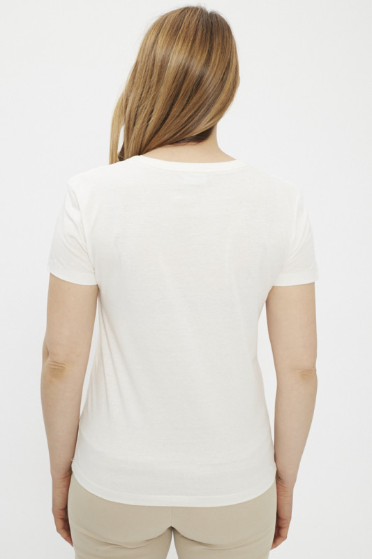 T-shirt blanc motif Don't just exist manches courtes