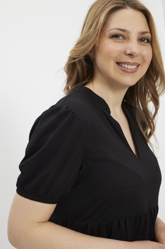 Robe légère noire femme