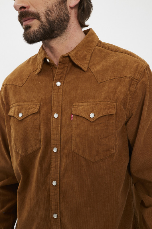 chemise Western Barstow velours marron levi's