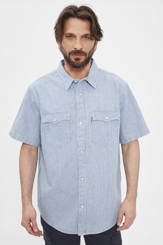 Chemise manches courtes en jean