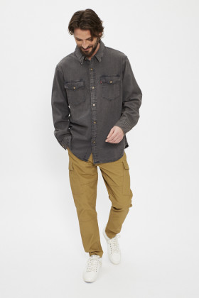 Chemise en jean grise