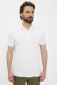 Polo regular fit blanc