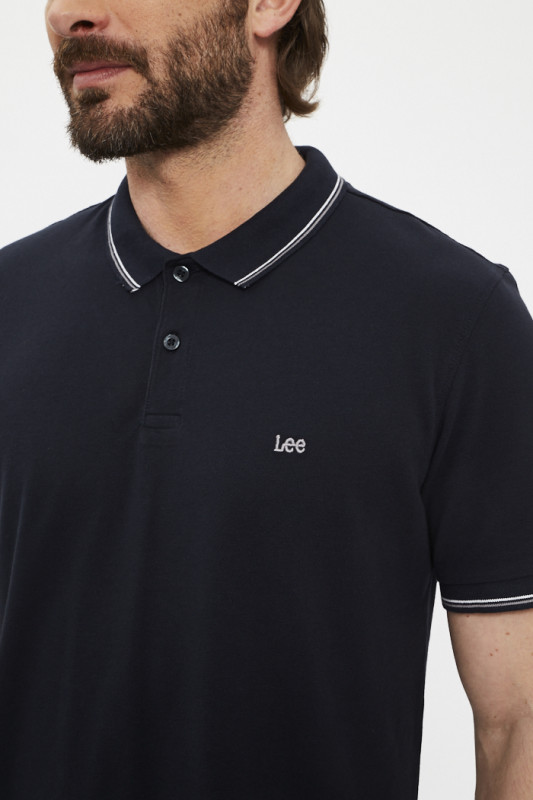 Polo noir regular fit