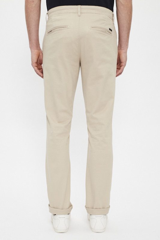 Chino pour homme beige